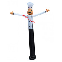 Danseur gonflable d'air de la publicité pour le danseur de ciel de chef avec le bras agitant, danseur gonflable de ciel de chef pour le restaurant