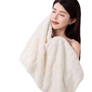 Serviette de bain en polaire corail 40x80cm, forte absorption, séchage rapide, usage domestique, couleur unie, serviette rectangulaire - Product Image 3