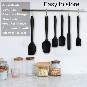 Kitchen Spatula <b>Silicone</b> Utensils Set of 6 Heat Resistant Rubber for <b>Baking</b> Cook - Product Image 4