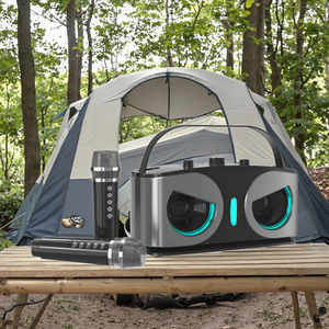 Sistema de DJ Portátil de 20W y 4 Ohmios para Karaoke, Altavoz con Luz RGB, Rango Completo de 3 Pulgadas, Radio para Exteriores, 2 Micrófonos Inalámbricos para Fiestas en Casa - Product Image 4