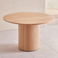 Table à manger ronde simple moderne pour 4 6 8 10 12 personnes Ensemble de table et de chaises en bois