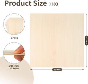 लेजर कट 3 मिमी बासवुड ग्रेड लकड़ी की शीट अनुकूलन योग्य diy शिल्प मॉडल दीवार संकेत लकड़ी के बक्से सीधे ड्रॉपशीपिंग - Product Image 2