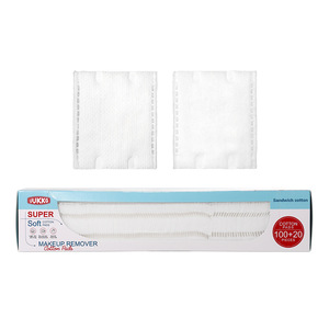 Almohadillas de algodón UUKKG, 120 unidades, 6x5cm, desmaquillante de tres capas para el cuidado facial - Product Image 4