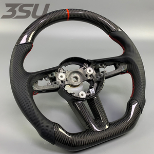 Volante Deportivo Compatible con <span class=keywords><strong>Mazda</strong></span> MX3 CX5, con Fibra de Carbono Negra y Material de Cuero, Fabricación Exquisita - Product Image 2