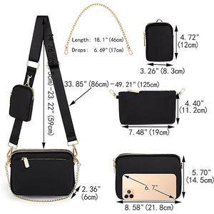 Sacs à bandoulière en <span class=keywords><strong>cuir</strong></span> de luxe personnalisés BSCI pour femmes, sacs à main décontractés de style simple - Product Image 2