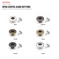 Boutons ronds en métal argenté pour jeans, rivets en acier inoxydable poli pour denim, attaches en acier inoxydable