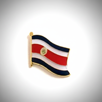 GREPAS GIFTS Épinglette drapeau du Costa Rica de 1 pouce, épinglette patriotique mondiale pour chapeau