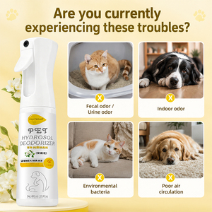 Désodorisant pour animaux de compagnie Zourunan 400ml, formule végétale au jasmin, spray continu pour nettoyer les odeurs de chiens et de <span class=keywords><strong>chats</strong></span>, vente en gros, fournisseur OEM ODM - Product Image 1