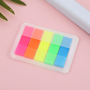 Thấp moq Nhà Máy Giá tùy chỉnh thiết kế trong suốt dính ghi chú phim đầy màu sắc chỉ số Pet bài tự dính <span class=keywords><strong>Memo</strong></span> Pads - Product Image 4