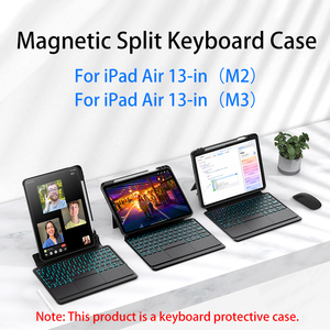 Vỏ Bàn phím có đèn nền không dây mới cho iPad Air 13 inch M2 M3 Thiết kế bàn phím chống sốc và chống trượt - Product Image 2