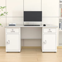 Bureau d'ordinateur en fer de style traditionnel pour la maison, l'école ou l'hôpital, construction métallique durable et écologique
