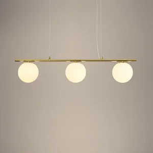 Restaurante lustre de três cabeças nórdico moderno simples moderno personalidade criativa bar minimalista lustre LED