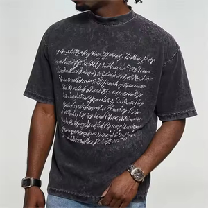 Camiseta Holgada Personalizada para Hombre con Diseño de Impresión DTG para Verano, Camisetas de Manga Corta con Lavado Ácido - Product Image 2