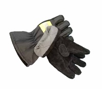Gants de sauvetage JJZXXF - Interventions en cas d'incendie et de sauvetage - Cuir et tissu aramide - Imperméables - Anti-chaleur - Certifiés EN659