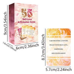 Cartes d'affirmation de l'amour-propre, ensemble de 55 cartes en papier pour une pensée positive et une croissance émotionnelle - Product Image 5