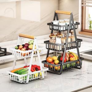 Cesta de Frutas Metálica Desmontable de Fácil Instalación, Organizador de Cocina, Cesta para Pan, Ideal para Camping - Product Image 1
