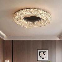 Plafonnier LED moderne minimaliste en fer forgé et résine, style luxe léger, pour salon et chambre à coucher