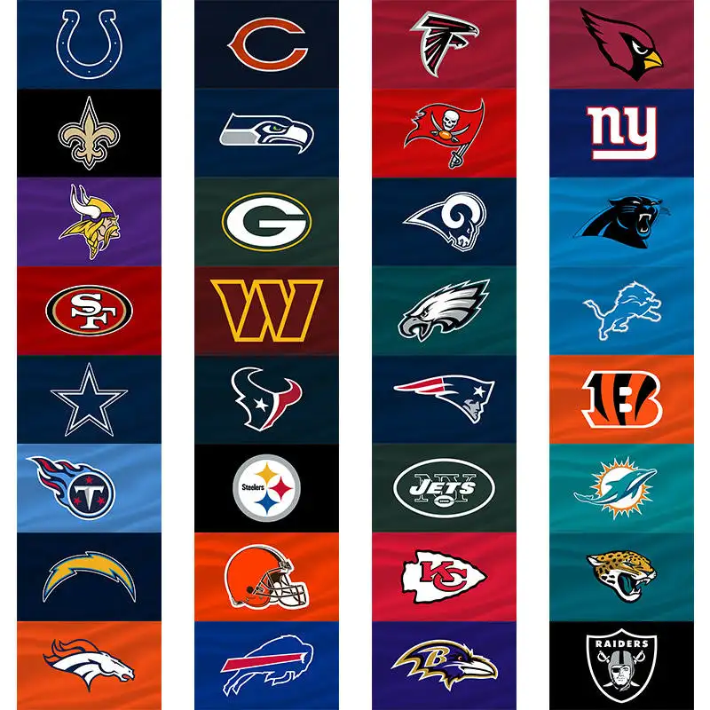 핫 세일 모든 NFL 축구 팀 플래그 3x 5ft 하이 퀄리티 사용자 정의 디자인 달라스 카우보이 배너 100% 폴리에스터 스포츠 NFL 플래그