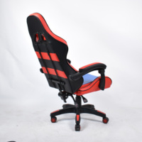 Chaise de jeu en cuir de style racing avec accoudoirs inclinables, chaise de jeu PC pour e-sport