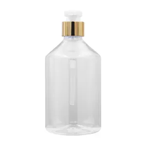 Vücut losyonu şişesi üstün kaliteli PET yuvarlak 500ML şişe şampuan