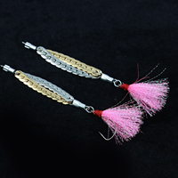 Hameçons flottants en acier inoxydable pour lancer à longue distance, avec paillettes lumineuses effet sangsue, pour appâts vivants, utilisation jour et nuit, eau douce, pour la perche et le crappie