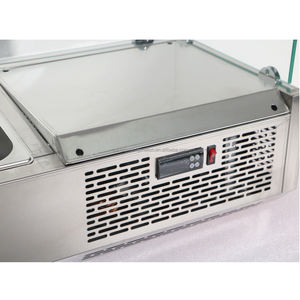 สลัดบาร์สลัดผลไม้เชิงพาณิชย์ทำจากสแตนเลสพร้อมภาชนะ/ตู้แช่สลัดแก้วด้านบนแสดงสลัดบาร์ - Product Image 3