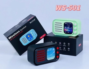 Nuevo Altavoz Inteligente WS-501 con Pantalla, Bluetooth, Reloj Despertador con Letras, <span class=keywords><strong>Radio</strong></span> <span class=keywords><strong>FM</strong></span> TWS, Localizador de Teléfono, Reproductor Recargable - Product Image 6