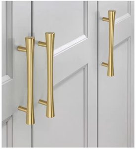 Poignées de meuble en laiton massif doré, style T, pour armoires et tiroirs de cuisine - Offre Spéciale - Product Image 2
