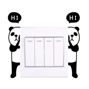 DIY funny Cute Animal PVC Wall Decal Switch Stickers For Kids Room Decoration