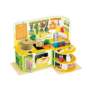 Rompecabezas Educativos <span class=keywords><strong>de</strong></span> Cartón en 3D, <span class=keywords><strong>Casa</strong></span> <span class=keywords><strong>de</strong></span> Muñecas en Miniatura, Juego <span class=keywords><strong>de</strong></span> Cocina para Niñas, Kit con Utensilios <span class=keywords><strong>de</strong></span> Cocina - Product Image 1