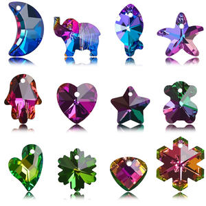 Liontin Kaca Kristal Bentuk Bintang, Kerang, Hati, Beruang, Berbagai Ukuran, Cantik dan Menawan untuk Aksesoris Perhiasan DIY, Dekorasi Berlian - Product Image 1
