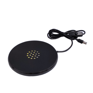 BOSHI Ultra lumineux <span class=keywords><strong>Grand</strong></span> Rond acrylique noir blanc lumières led lumière cristal affichant base artisanat - Product Image 1