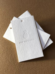 Mới đến trung quốc trắng treo thẻ thiết kế với từ màu đen cho quần áo thẻ - Product Image 3