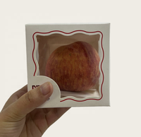 Boîte en carton blanc personnalisable 4 pouces x 4 pouces, pliable, pour emballage cadeau, boîte unique pour fruits, desserts, chocolats, avec fenêtre sur 3 côtés