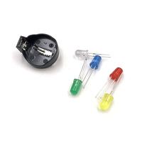Supporto per Batteria con Connettore LED per NGC, Set per Modifica Batteria N Gamecube + Kit LED Colorati