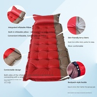 Matelas de couchage gonflable auto-gonflant pour l'extérieur, résistant à l'humidité, design double coloré, épaisseur 3 cm, tissu Chunya PVC
