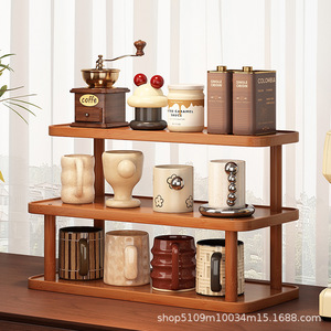 Vente de liquidation : porte-gobelets/organisateur de tasses à thé de bureau, petit rangement multi-niveaux pour gobelets et services à thé sur table à manger - Product Image 5