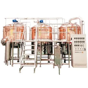 TIANTAI 800L 8HL 7BBL red copper kettle electric heated combined 3-vessel brewhouse professional brewery beer making machine