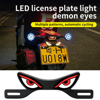 Luz LED Universal para Matrícula de Motocicleta, Ojo de Diablo, Impermeable, Luz Trasera de Advertencia, Luz de Freno, Accesorio Decorativo para Moto