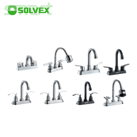 Keran Wastafel SOLVEX Diskon Harga Spesial 4" Tanpa Sentuh, Keran Kamar Mandi Mewah, Keran Wastafel, Perlengkapan Kamar Mandi Lengkap