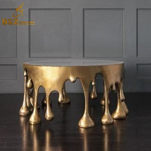 Table de chevet design Art déco en métal pour intérieur de maison moderne personnalisée Table de chevet en acier inoxydable - Product Image 6