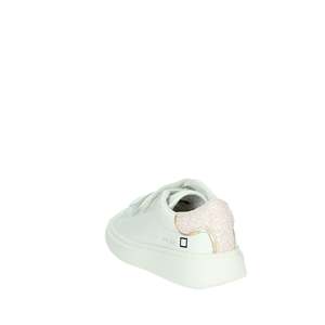 D.A.T.E. Sneakers da Ragazza Bianche e Rosa con Chiusura in Velcro, Scarpe di Tela alla Moda - Product Image 2
