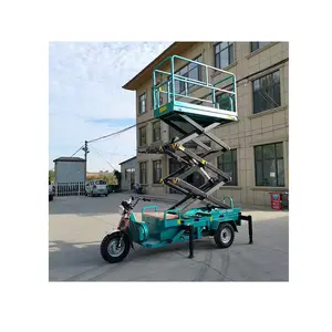 Three-wheel vehicle-mounted scissor lift is suitable for long-distance operations and high-altitude lifting