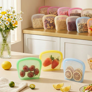 फैक्टरी थोक 200 मिलीलीटर पुनः प्रयोज्य बीपा-मुक्त सिलिकॉन बेबी दूध भंडारण बैग 100% प्लैटिनम सिलिकॉन खाद्य भंडारण बैग - Product Image 1