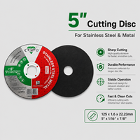 Disque de coupe robuste de 125 mm (5 pouces) et 1,6 mm pour métal, acier inoxydable, aluminium, pour meuleuse d'angle MPA - Disques de coupe