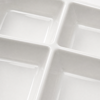 Plateau de service divisé en mélamine à 6 compartiments personnalisé pour la vente en gros, idéal pour les fêtes de Hot Pot et de BBQ coréen
