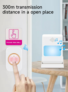 <span class=keywords><strong>Campanello</strong></span> Digitale Wireless per Non Udenti o Non Vedenti, Telecomando <span class=keywords><strong>Autoalimentato</strong></span> con Ricevitore e 3 Modalità di Promemoria, Citofono - Product Image 4