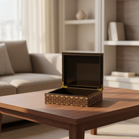 Boîtes en bois MDF de luxe faites à la main en gros avec finition laquée piano, nouveau design personnalisé, boîte d'emballage artisanale pour cadeaux du Ramadan