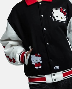 Chaqueta Bomber Varsity Personalizada de Alta Calidad para Mujer, con Cuello Alto de Lana y Cuero, Estilo Béisbol Universitario, Ropa de Invierno Urbana, No Tejida - Product Image 4
