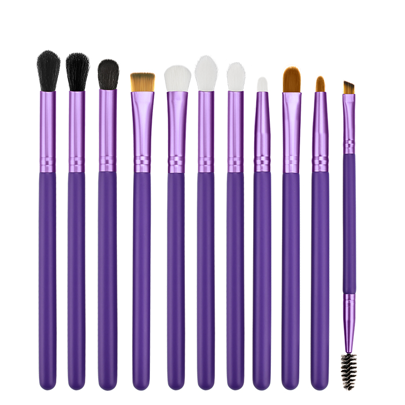Luxury makeup Brushes 11Pcs Natural Bristles Smudge Brush Eyeshadow Blending Eyeliner Makeup brush Set